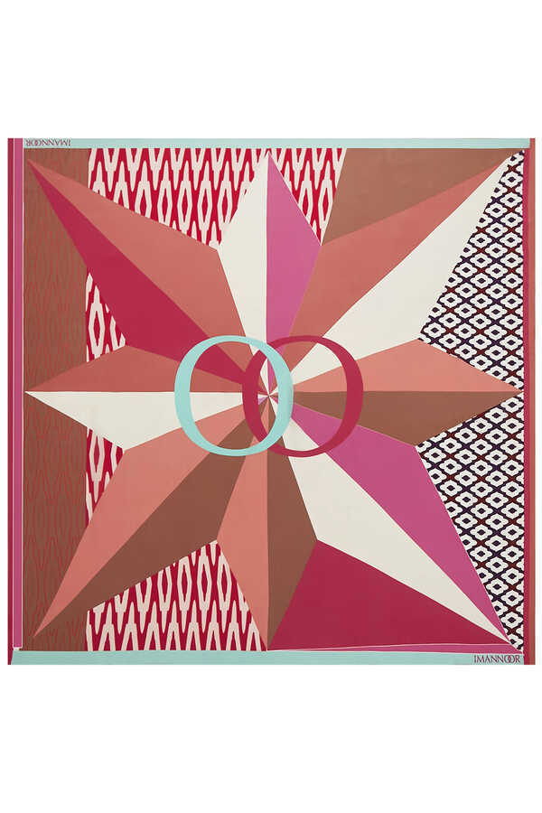 Esen Fuşya İpek Eşarp 140x140