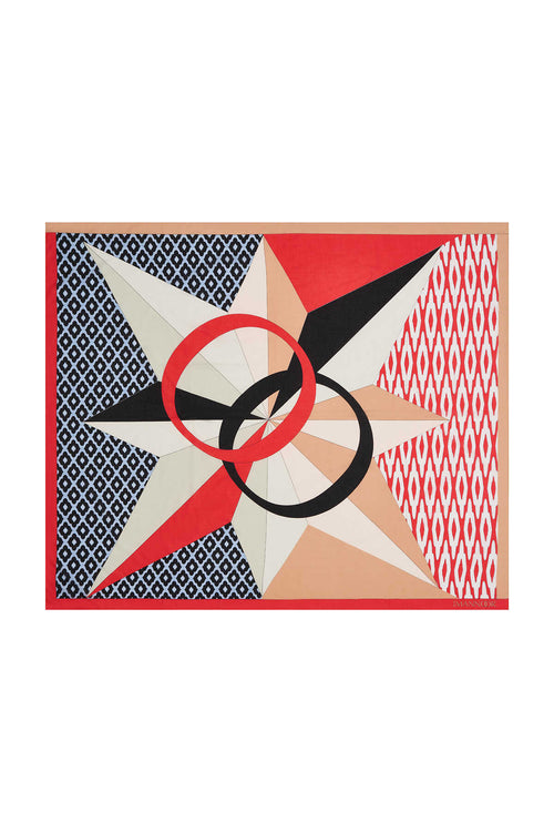 Esen Kırmızı Pamuk Şal / Pareo Şal 140x175