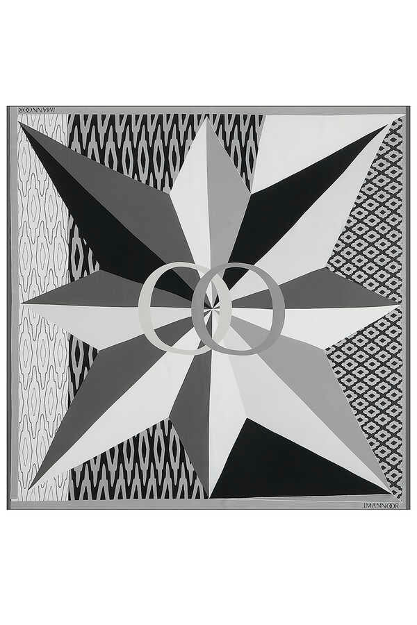 Esen Siyah İpek Eşarp 140x140