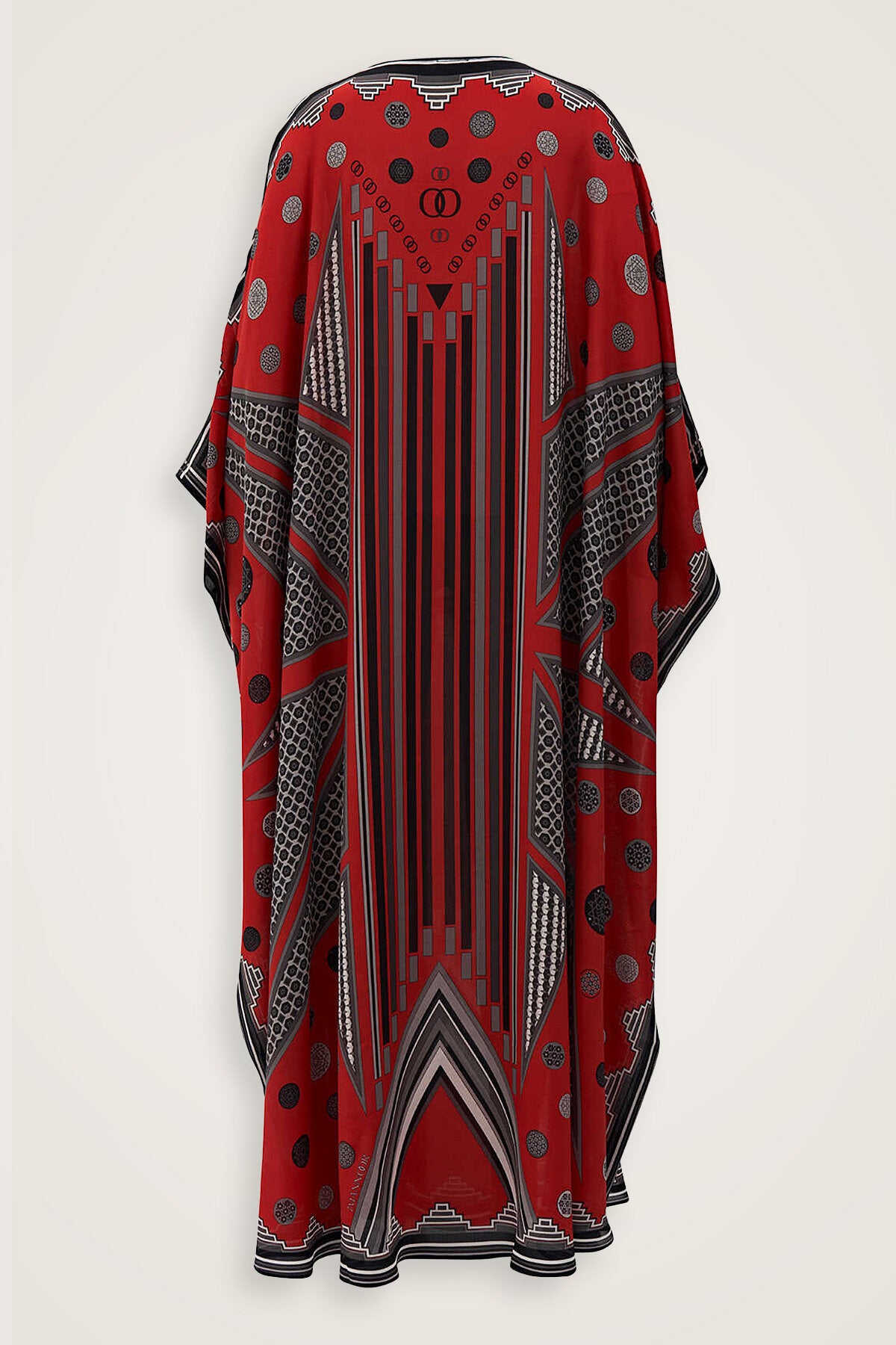 Esen Yolu Kırmızı İpek Kaftan