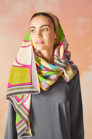 Galata Pastel Krep İpek Şal 70x210