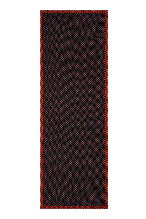Gece Çiçeği Bordo Krep İpek Elbise Şal 70x200