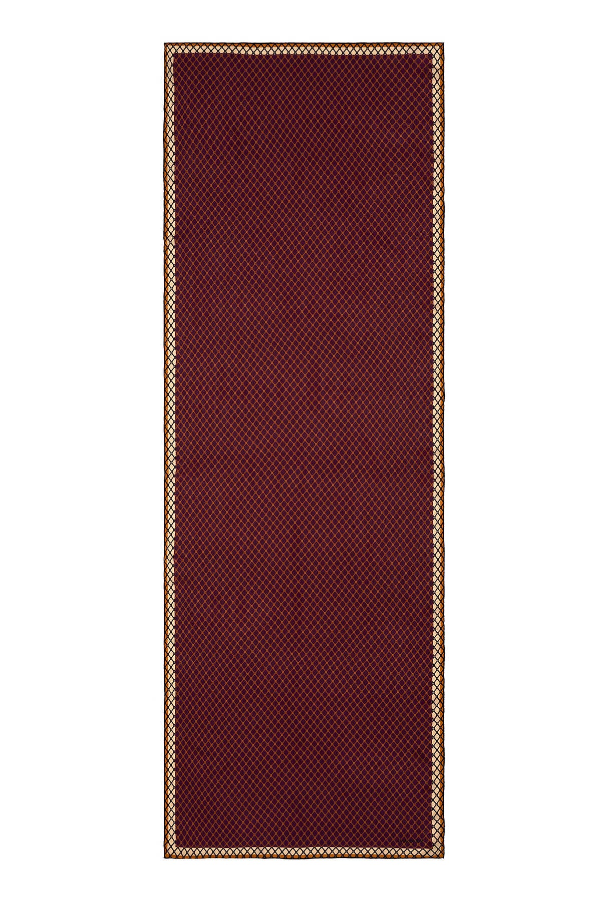 Gece Çiçeği Kırmızı Krep İpek Şal 70x200