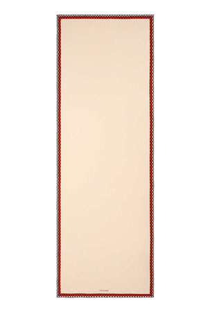Gece Çiçeği Krem Krep İpek Elbise Şal 70x200