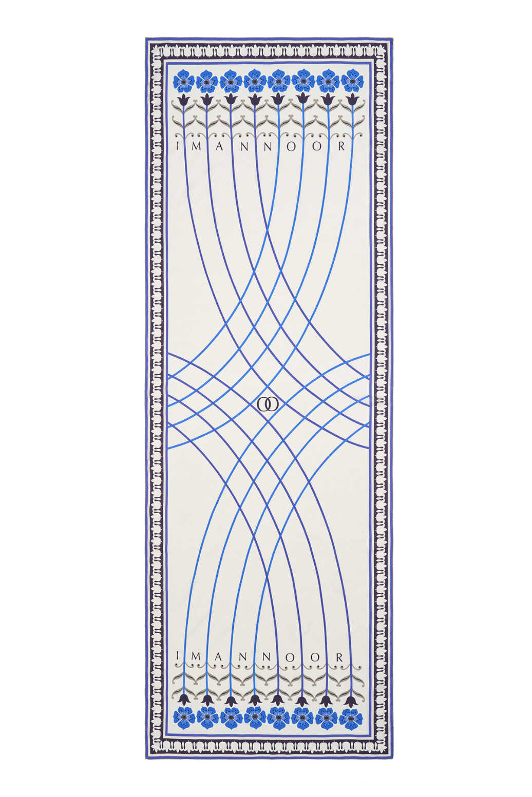 Geçit Beyaz Pamuk İpek Şal 70x200