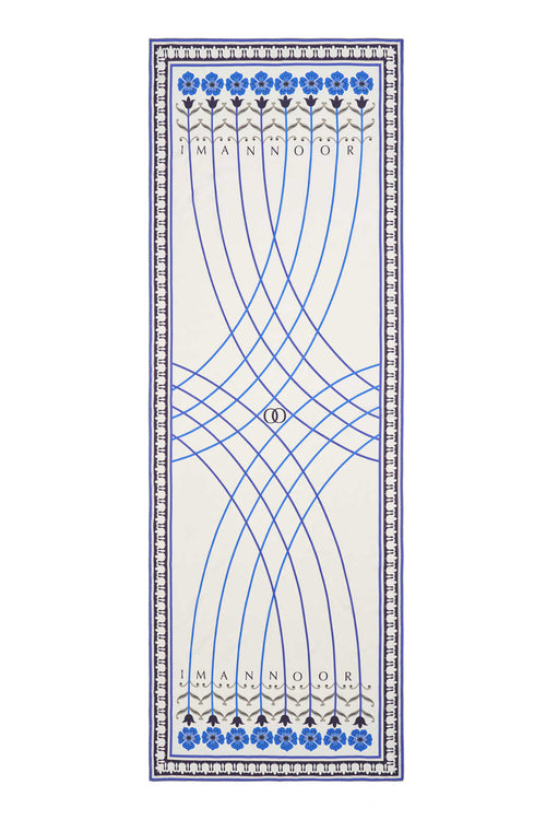 Geçit Beyaz Pamuk İpek Şal 70x200