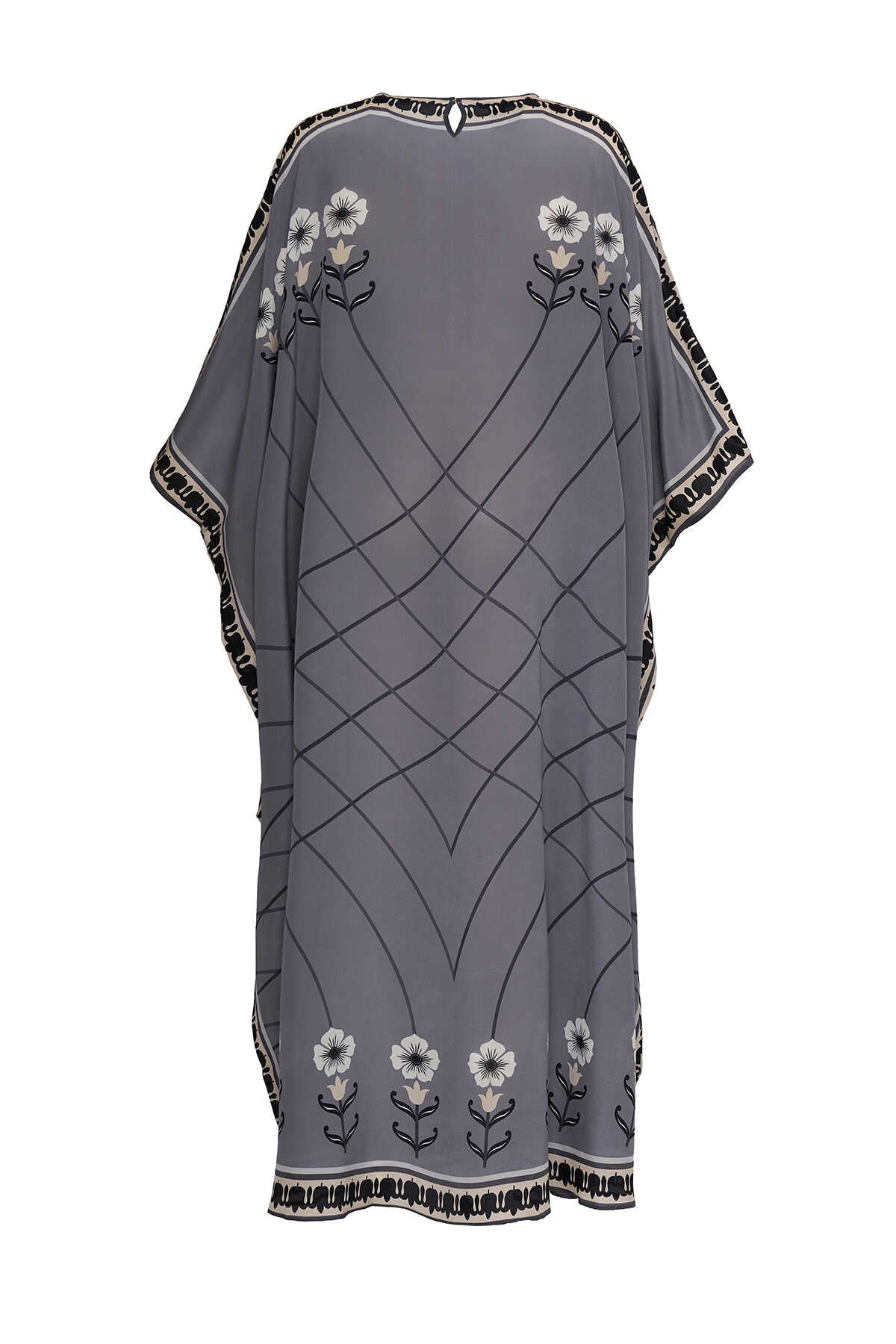 Geçit Gri İpek Kaftan