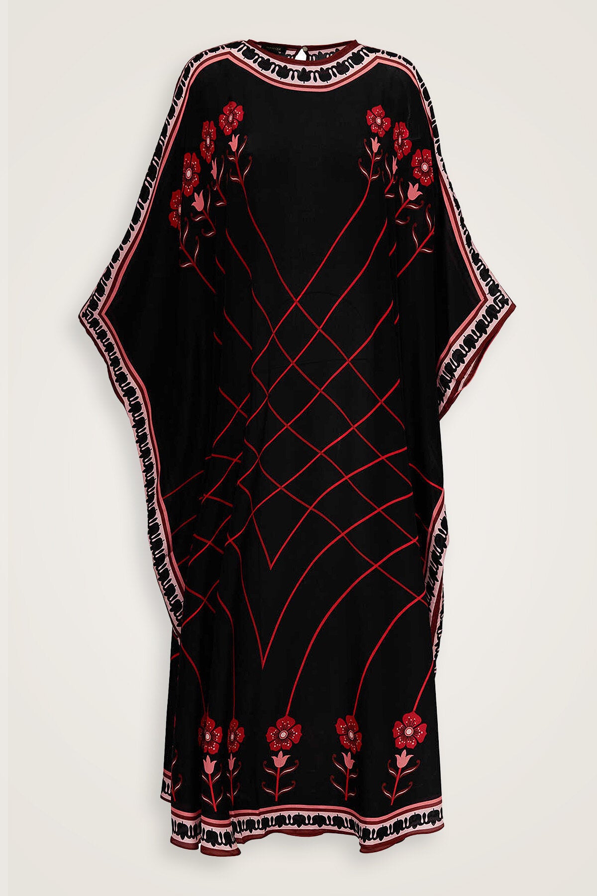 Geçit Kırmızı İpek Kaftan