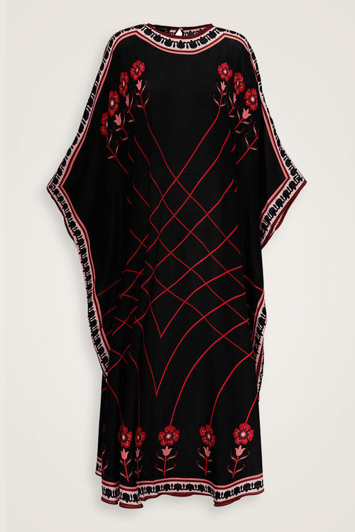 Geçit Kırmızı İpek Kaftan