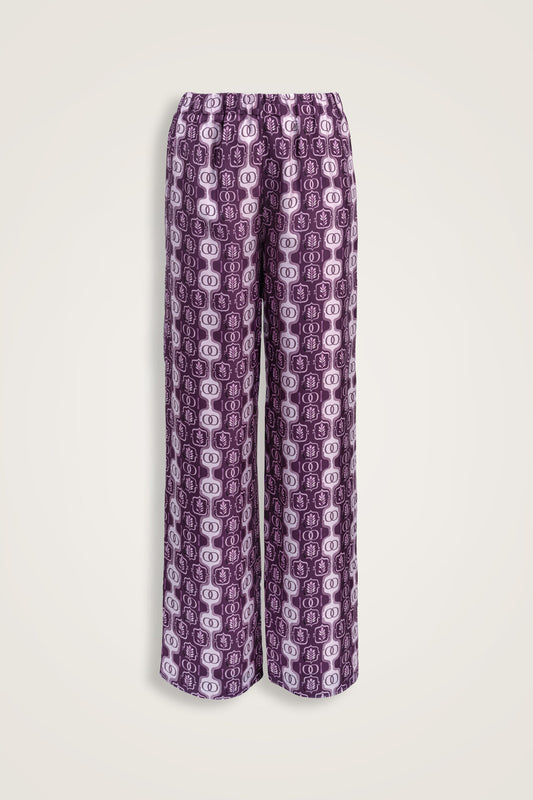 Girdap Mürdüm Tivil İpek Pantolon Pijama