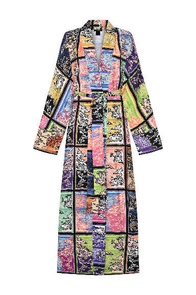 Göl Kenarı Çok Renkli Modal Viskon Kimono