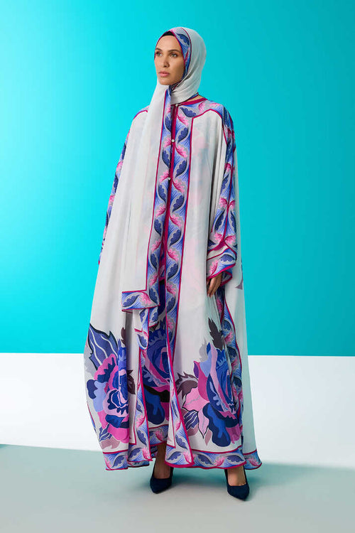 Gülün İsmi Leyla Fuşya İpek Abaya