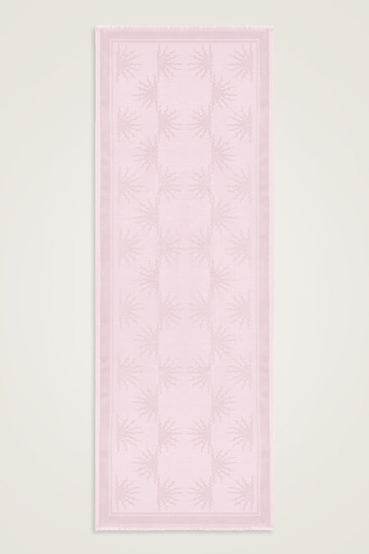 Güneş Doğarken Açık Pembe Pamuk İpek Şal 80x200