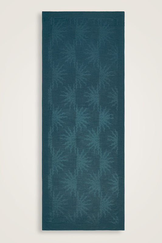 Güneş Doğarken Turkuaz Ferah Tencel Şal 70x200