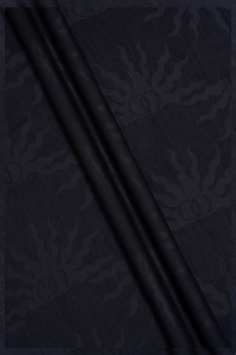 Güneş Doğarken Siyah Ferah Tencel Şal 70x200