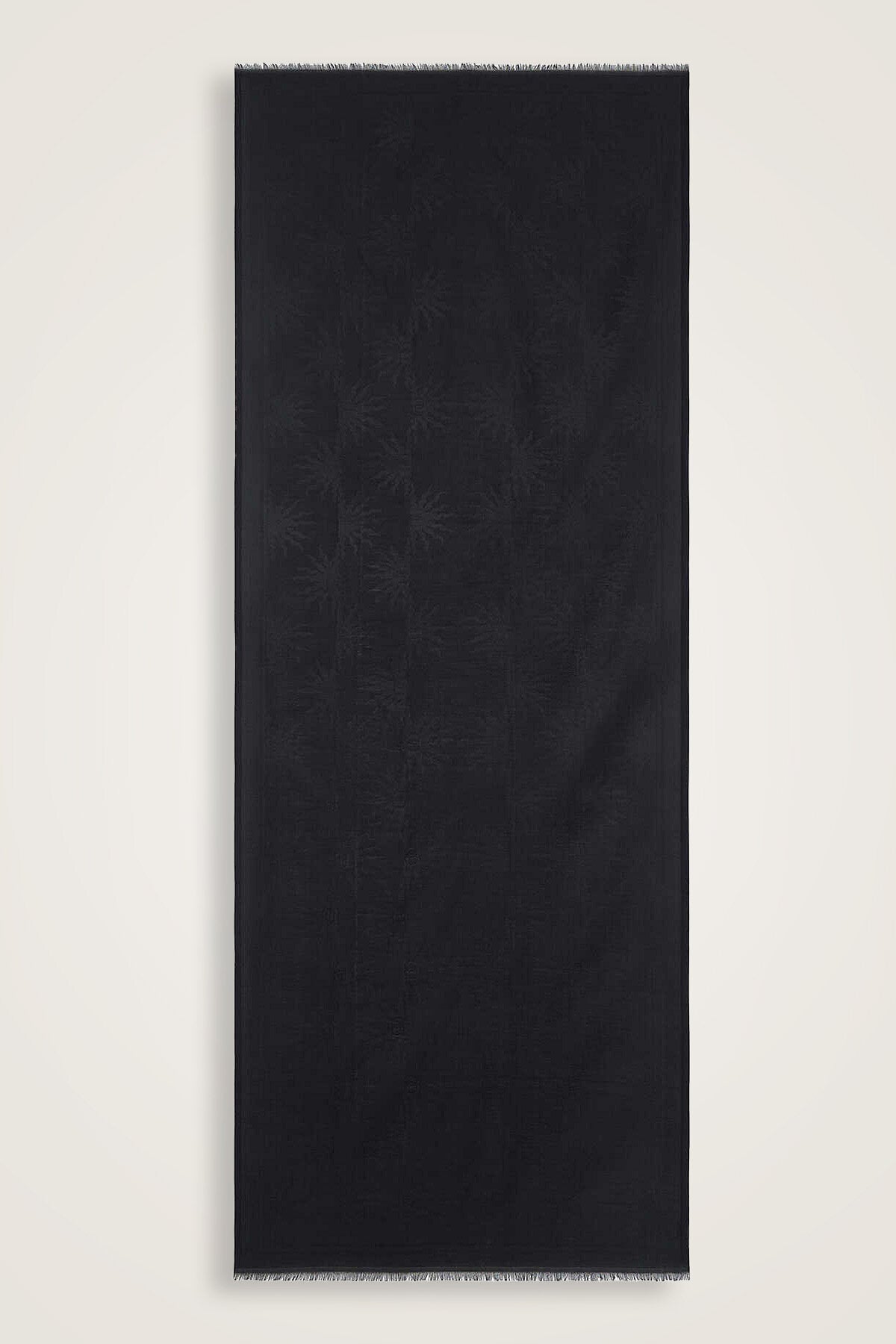 Güneş Doğarken Siyah Pamuk İpek Şal 80x200