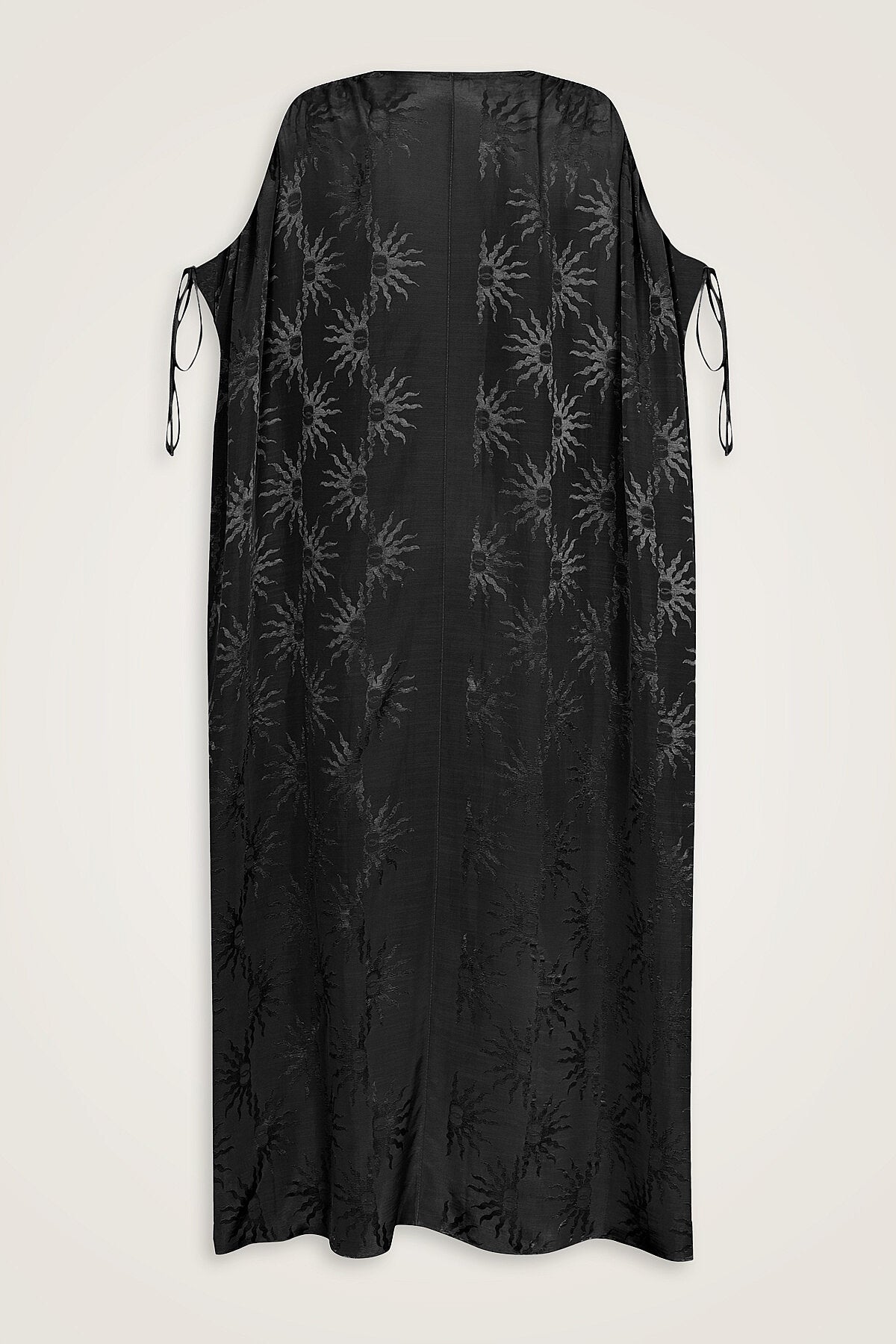 Güneş Doğarken Siyah Shiny Jakar Abaya