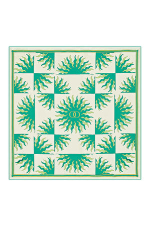 Güneş Logo Mint Tivil İpek Eşarp 90x90