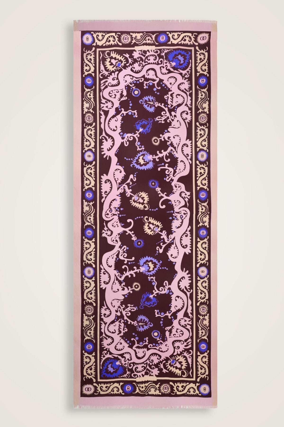 Hayat Bordo İpek Vual Şal 70x200
