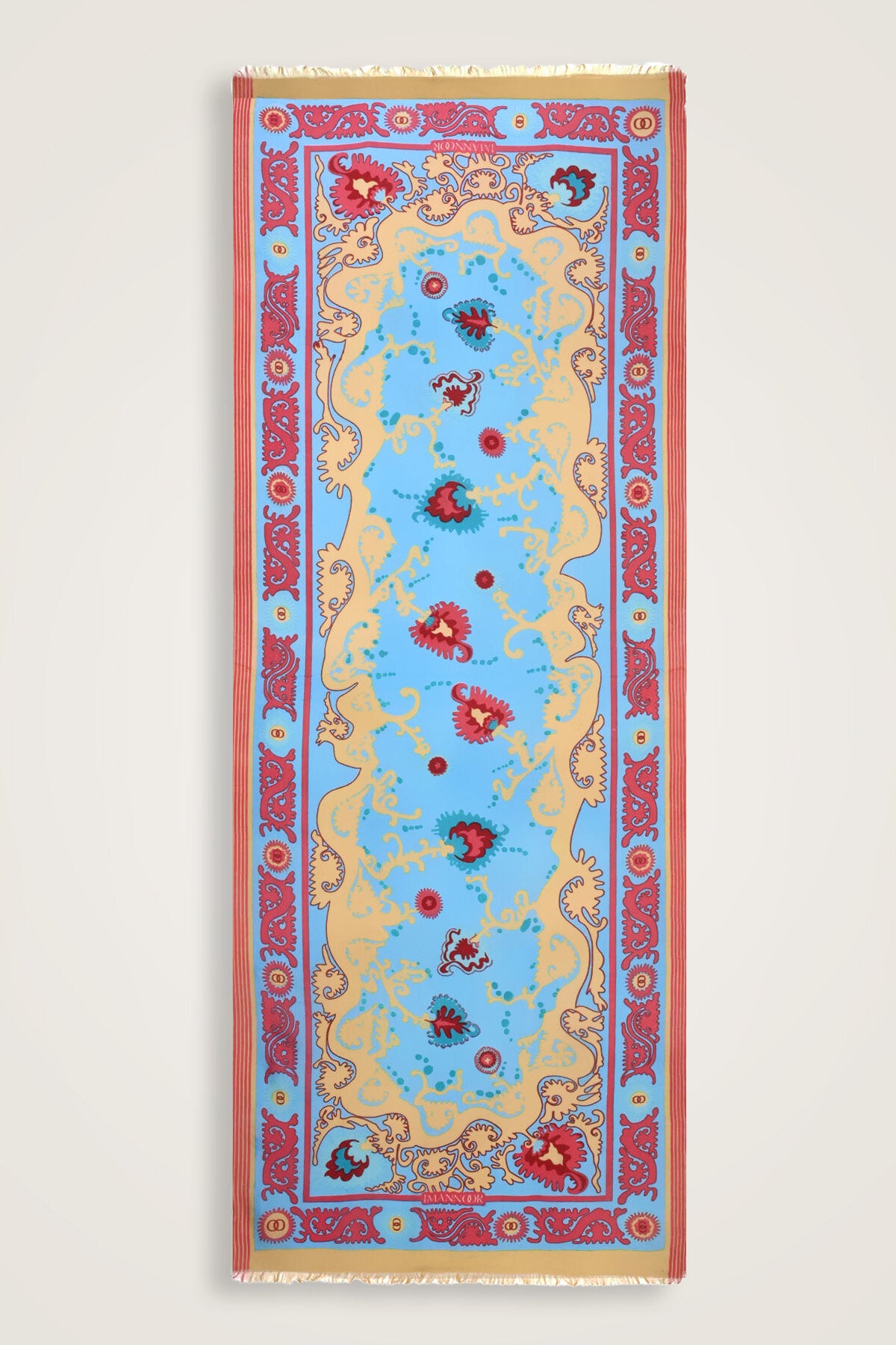 Hayat Turkuaz İpek Vual Şal 70x200