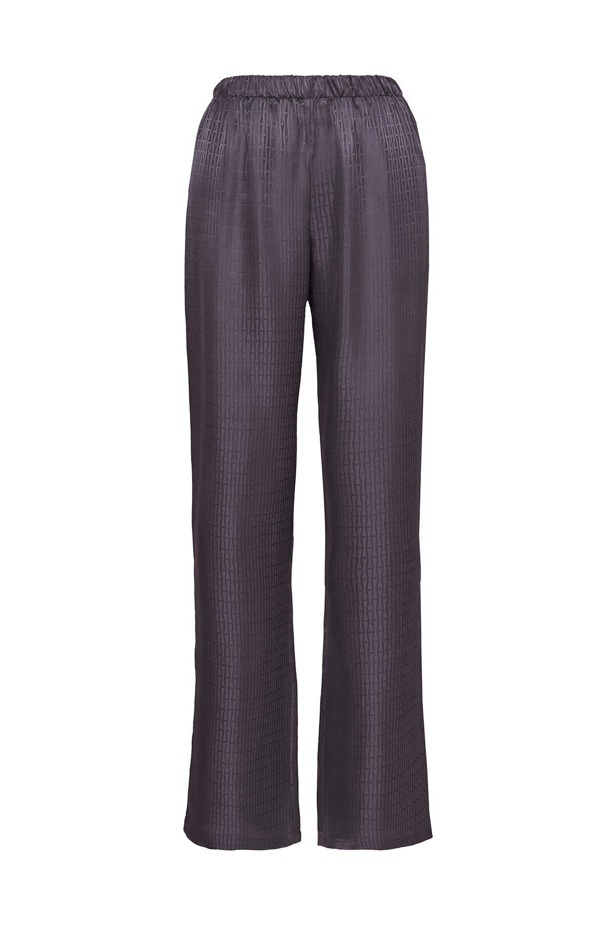 Iman I Antrasit İpek Pijama Pantolon