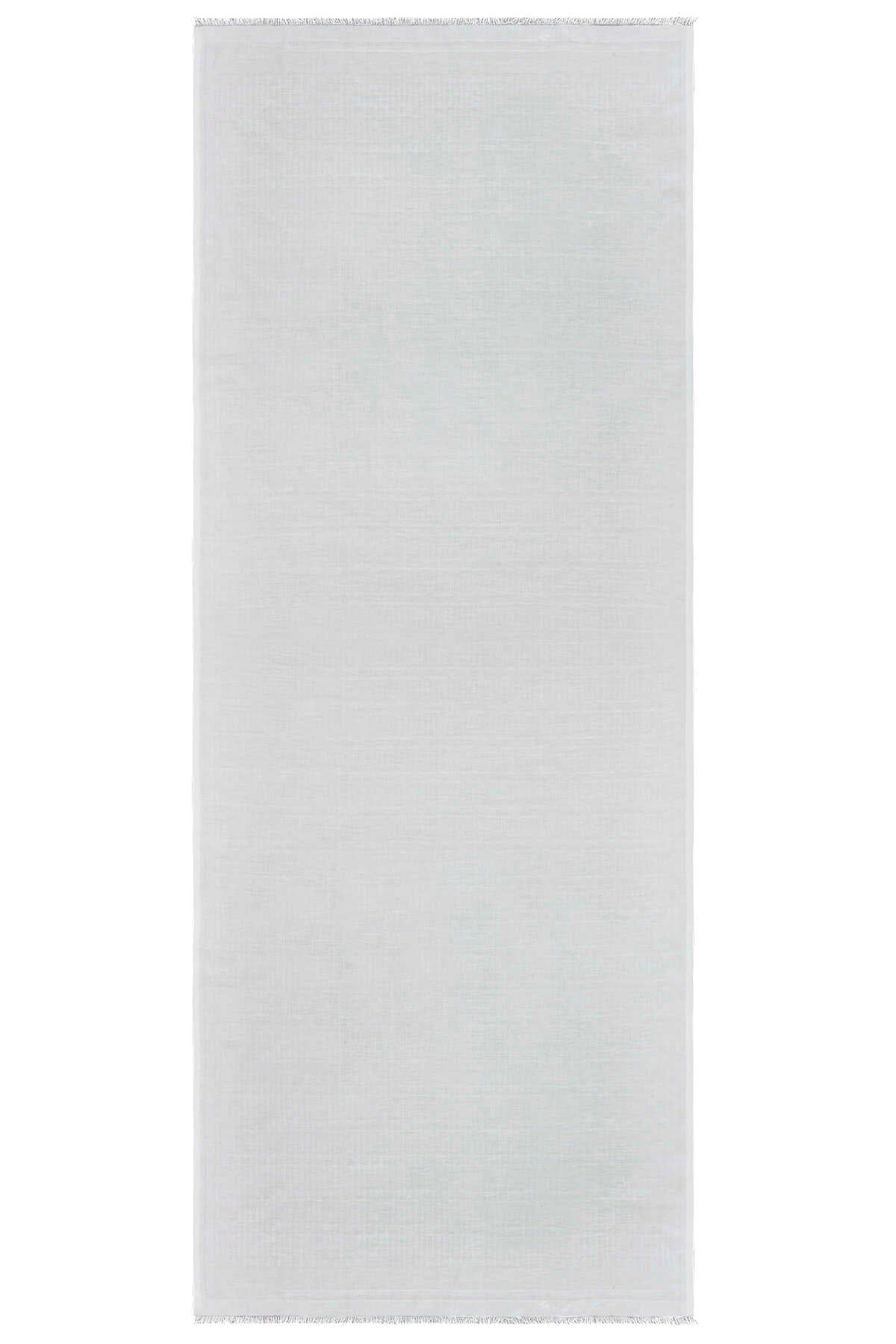 Iman I Beyaz Pamuk İpek Şal 80x200