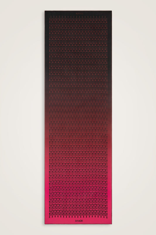 İman I Degrade Bordo İpek Şal 70x210