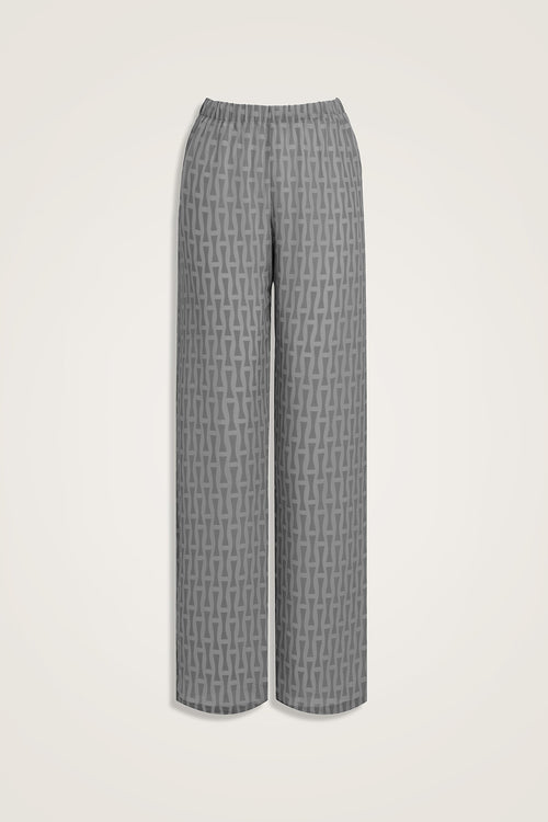 İman I Gri İpek Pantolon Pijama