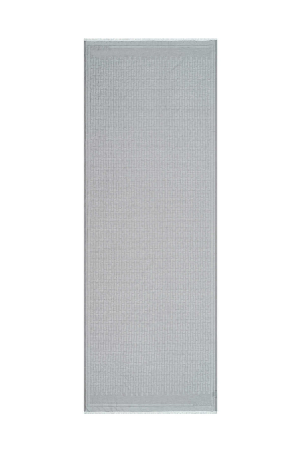 Iman I Gri Pamuk İpek Şal 80x210