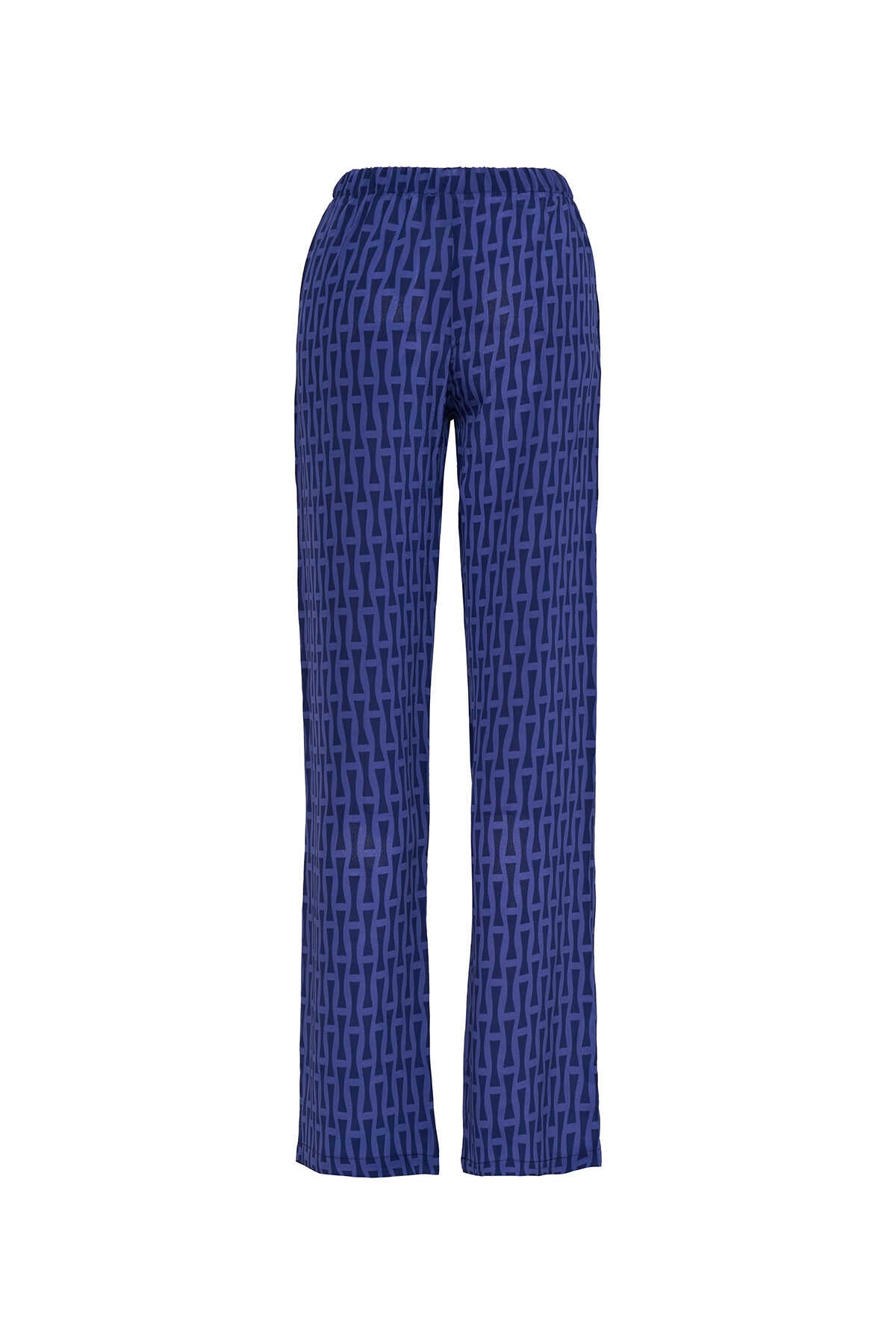 İman I İndigo İpek Pantolon Pijama
