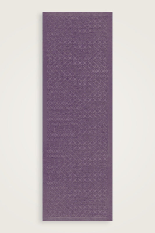 İman I Kafes Gri-Lila Tencel Pamuk İpek Şal 70x200