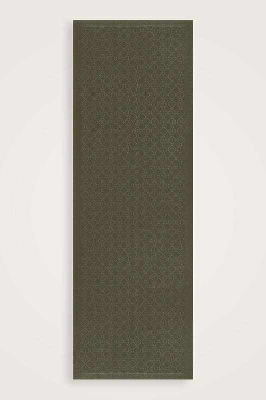 İman I Kafes Haki Tencel Pamuk İpek Şal 70x200