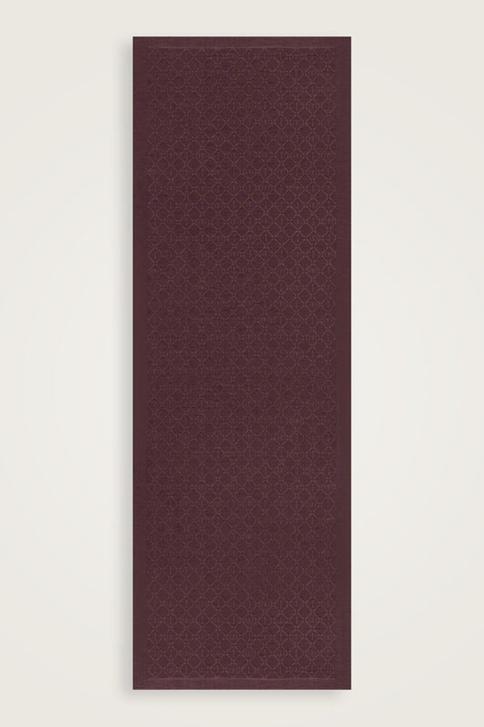 İman I Kafes Kızıl Kahve Tencel Pamuk İpek Şal 70x200