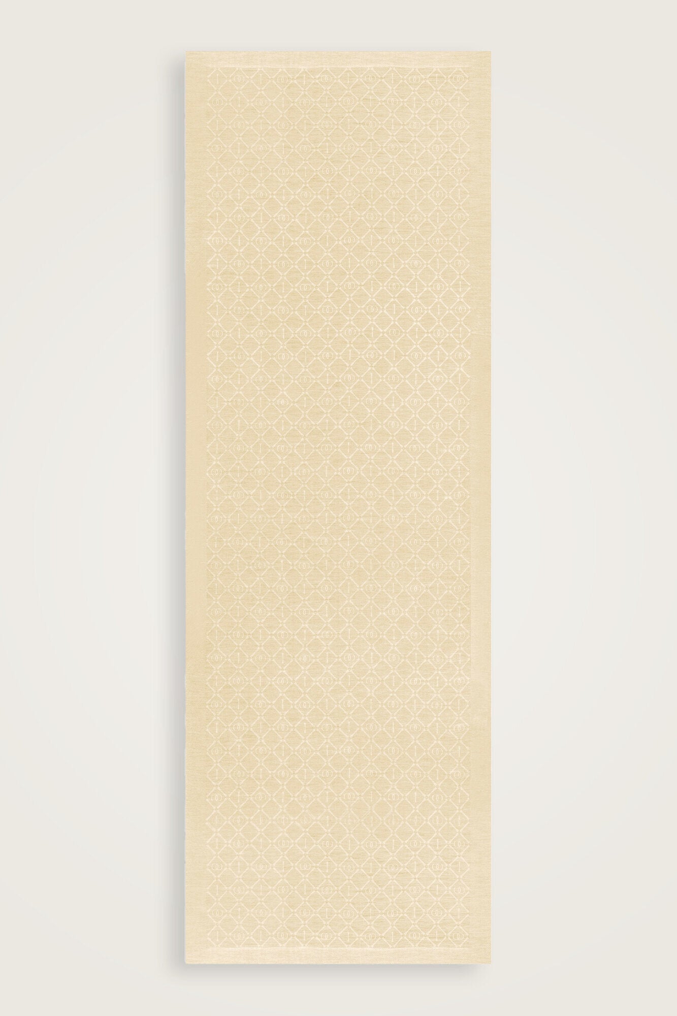İman I Kafes Krem Tencel Pamuk İpek Şal 70x200