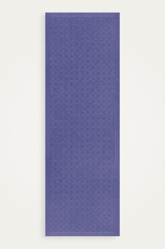 İman I Kafes Menekşe Tencel Pamuk İpek Şal 70x200