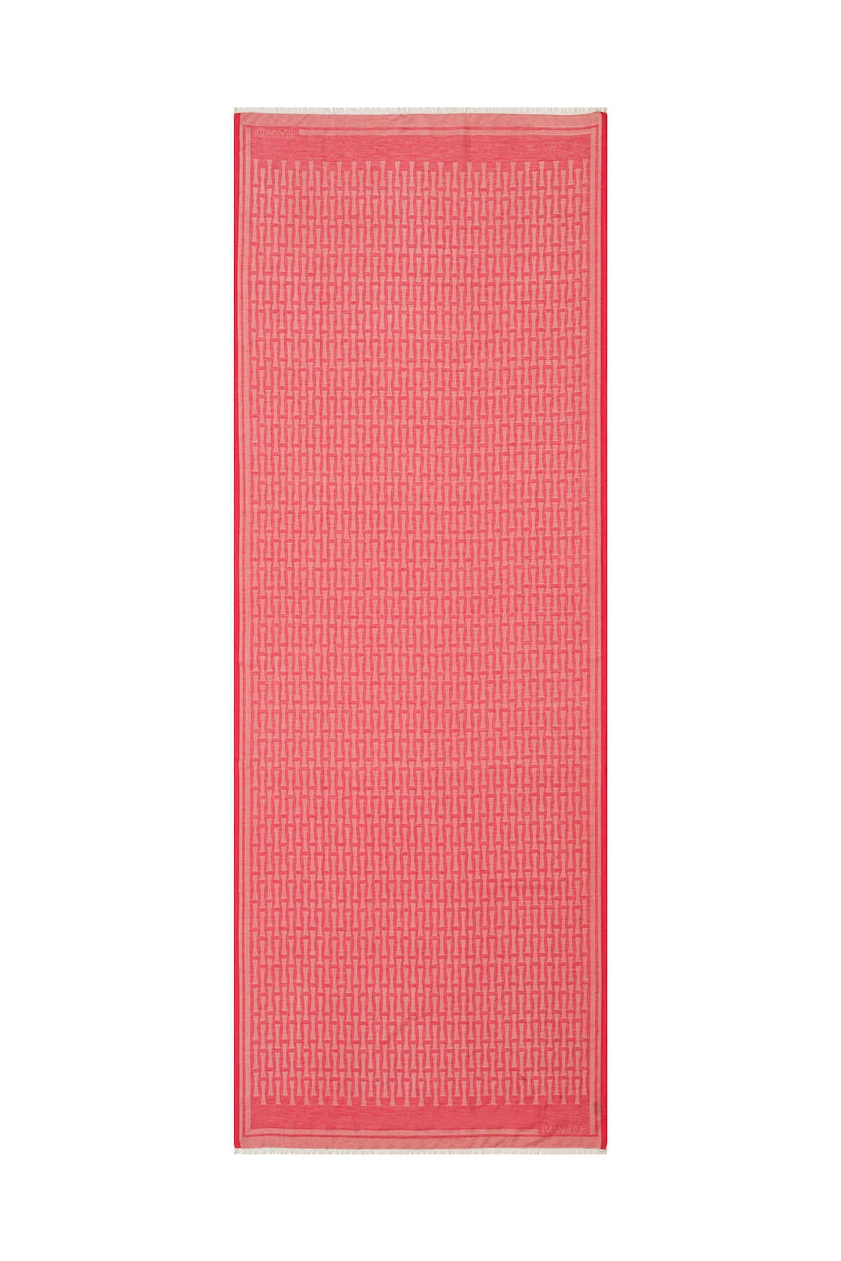 Iman I Kırmızı Pamuk İpek Şal 80x210