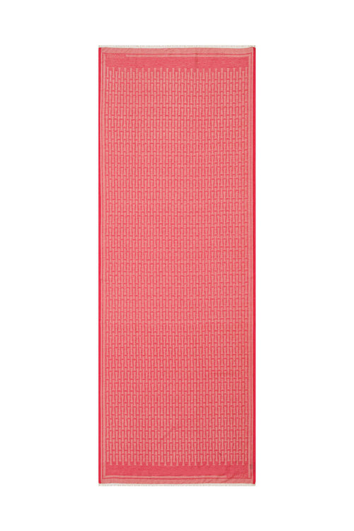 Iman I Kırmızı Pamuk İpek Şal 80x210