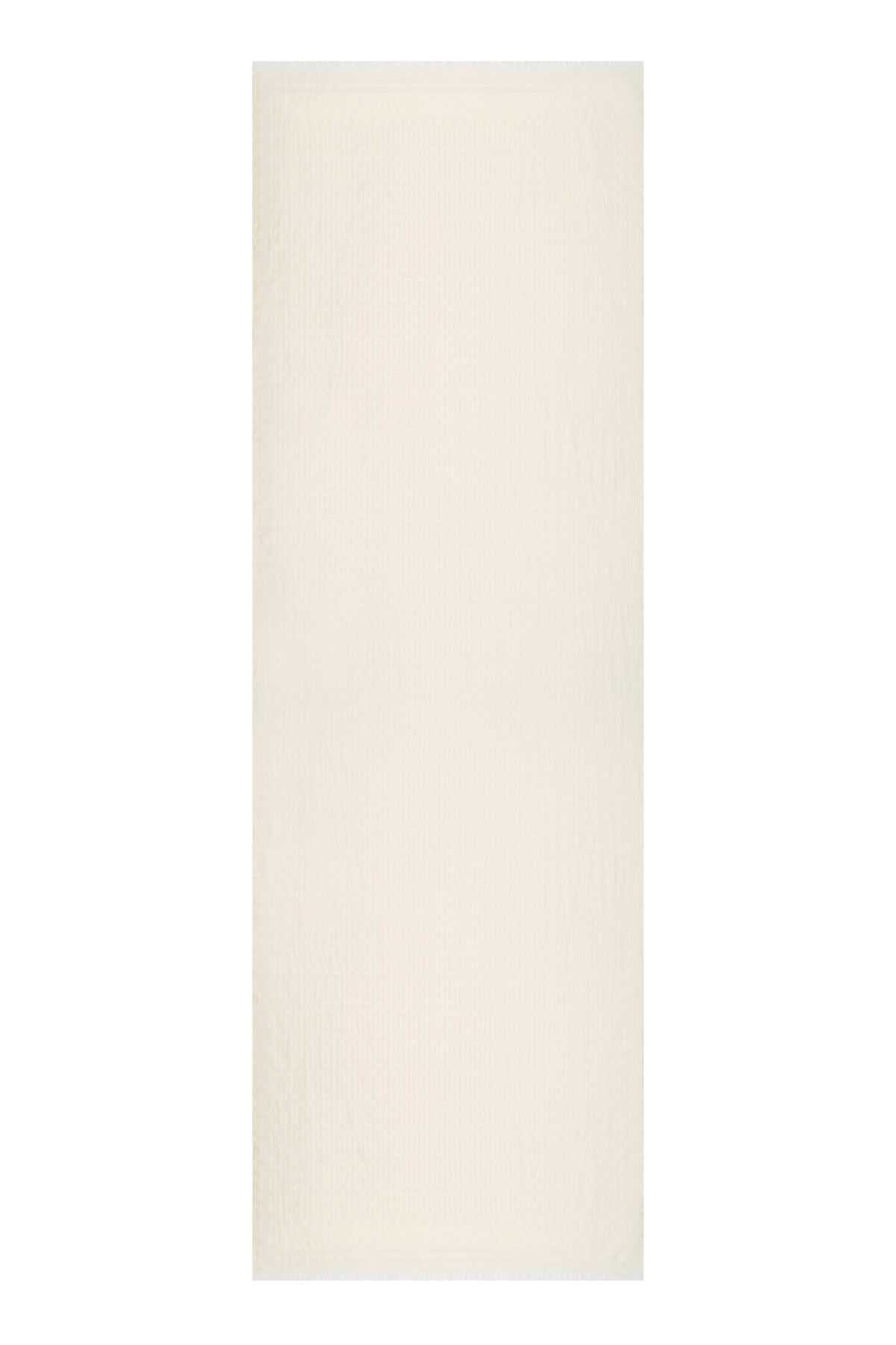 Iman I Krem İpek Şal 70x210