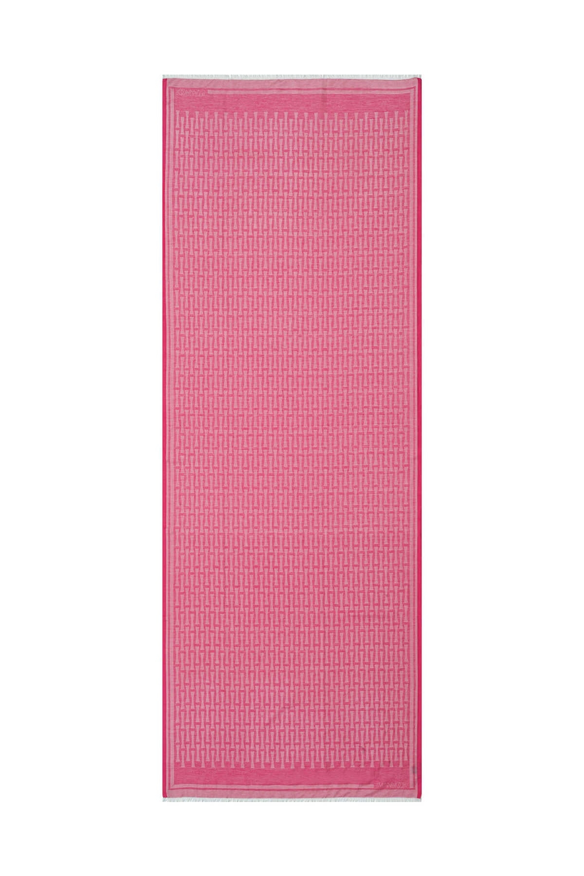 Iman I Fuşya Pamuk İpek Şal 80x210