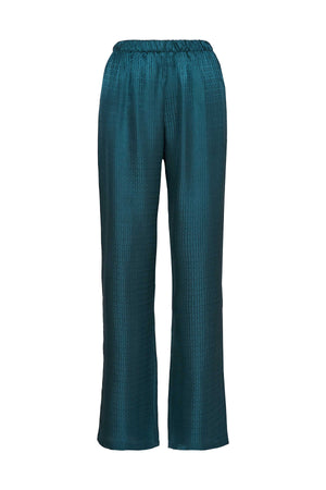 Iman I Petrol İpek Pijama Pantolon