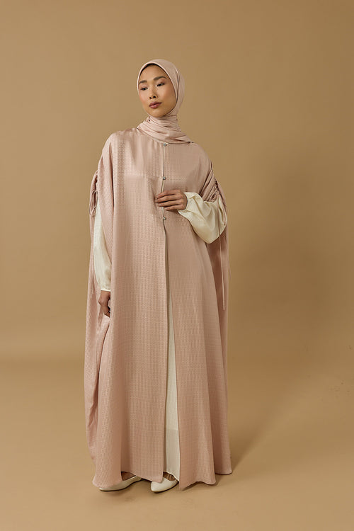 İman I Pudra İpek Abaya