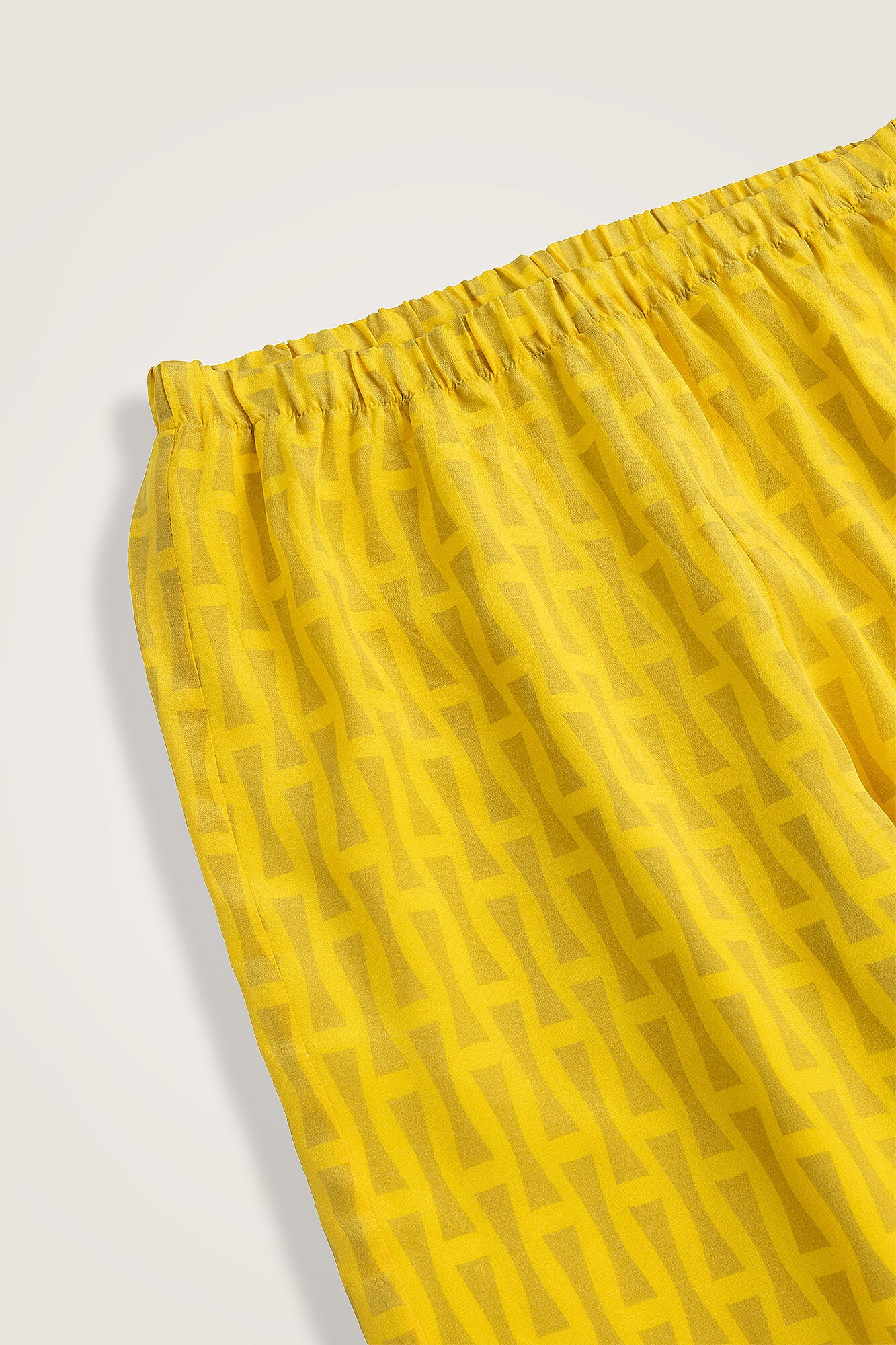 İman I Sarı İpek Pantolon Pijama
