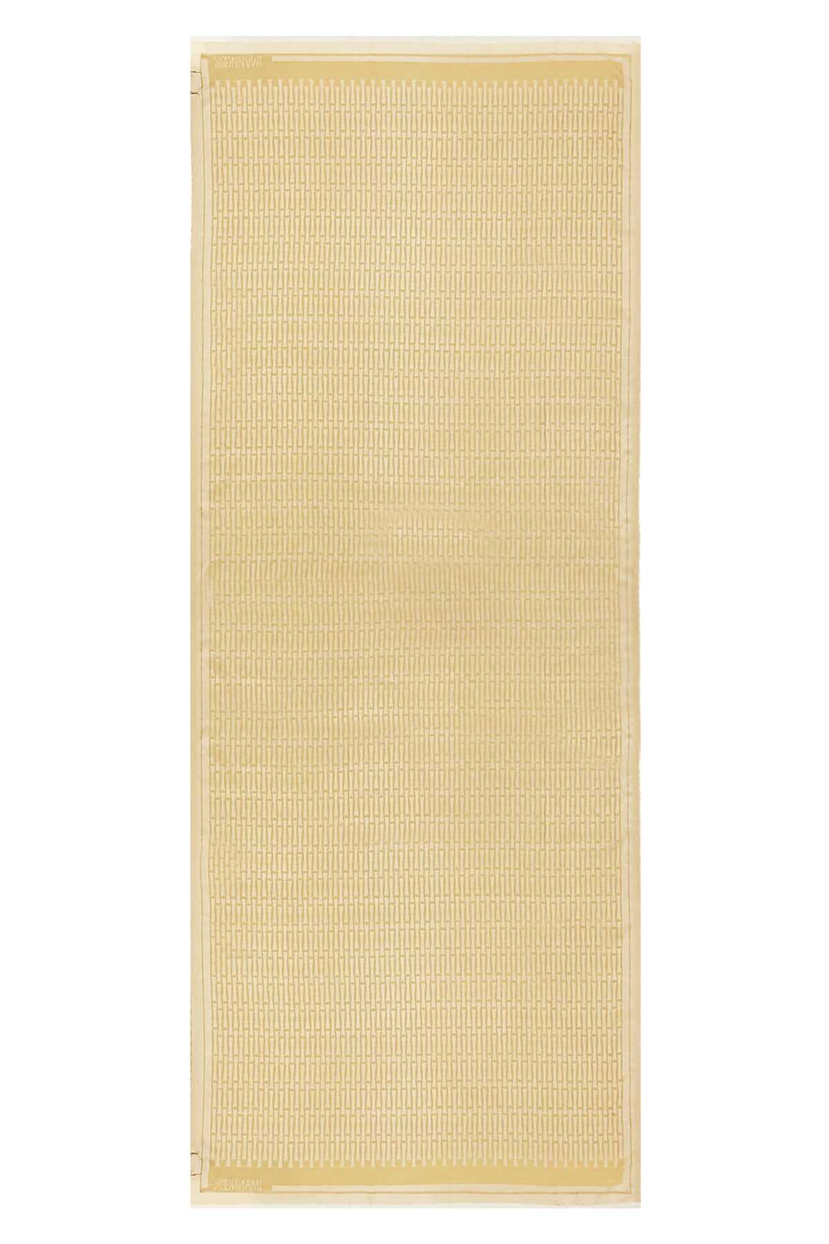 Iman I Sarı Pamuk İpek Şal 80x200