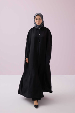 İman I Siyah İpek Abaya