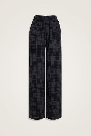 İman Kare Antrasit İpek Pantolon Pijama
