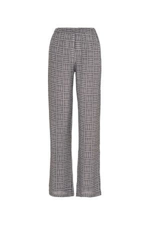 İman Kare Gri İpek Pantolon Pijama