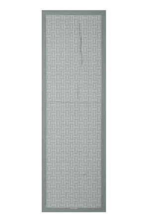Iman Kare Gri Tivil İpek Şal 70x210