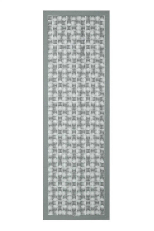 Iman Kare Gri Tivil İpek Şal 70x210