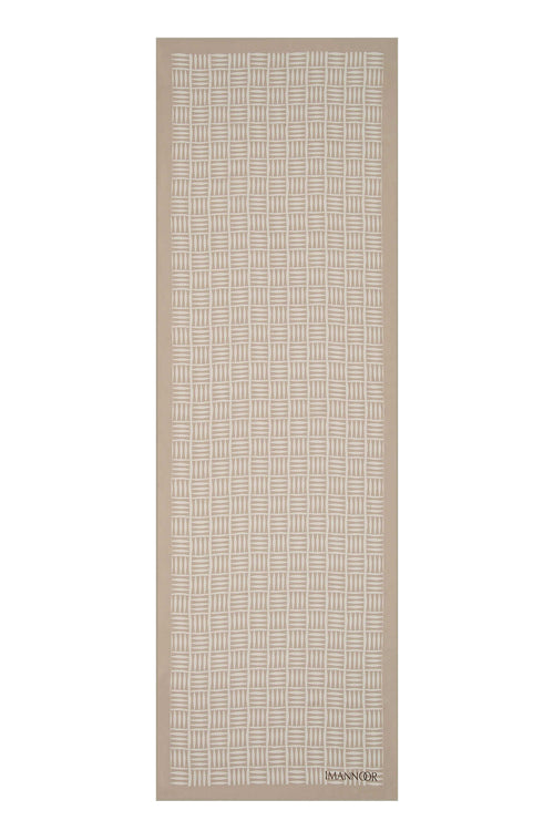 Iman Kare Natural Tivil İpek Şal 70x210