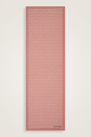 Iman Kare Pembe Tivil İpek Şal 70x210